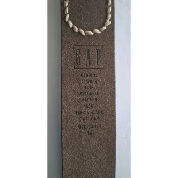 GAP Genuine Leather Belt Size 26 Brown Women's Made In USA Equestrian - Picture 5 of 9